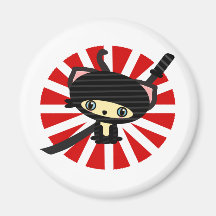 ninja cat kawaii refrigerator magnets