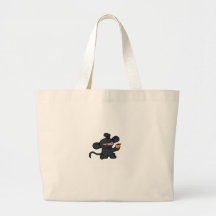 Ninja Monkey Steals the Peach Canvas Bags