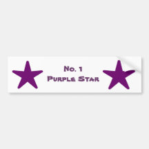 No. 1 Deep Purple Star Bumper Stickers