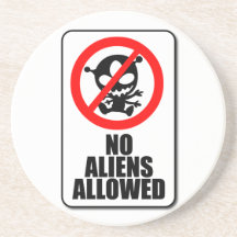 No Aliens Allowed Coaster