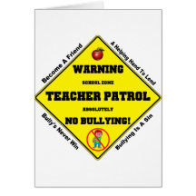 No Bullying Aloud Greeting Cards