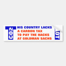 No Carbon Tax Bumper Sticker