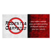 No Carpet Rats Personalized Photo Card