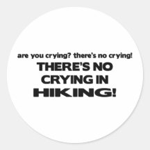 No Crying - Hiking Stickers