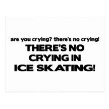 No Crying - Ice Skating Postcards