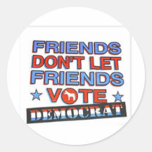 No Dems! Round Sticker