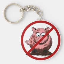 No Dirty Pigs Keychain