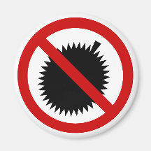 NO Durian Tropical Fruit ⚠ Thai Sign ⚠ Magnets
