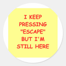 no escape round stickers