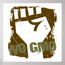 NO GMO Fist Posters