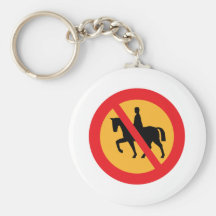 No Horses Keychain