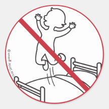 No Jumping on the Bed! Stickers