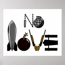 No Love War Weaponry Posters