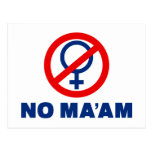 No Ma'am Postcard
