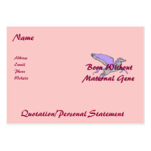 No Maternal Gene Business Card
