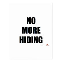 No more hiding postcard