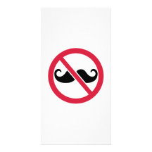 No Mustache Personalized Photo Card