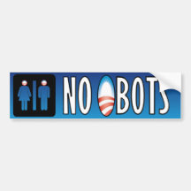 No Obots Bumper Stickers