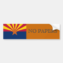 NO PAPERS BUMPER STICKERS