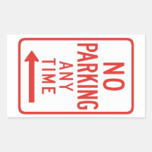 No Parking (Left) Sticker