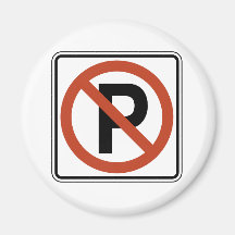 No Parking sign Magnet