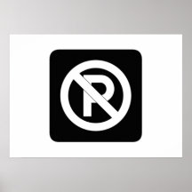 No Parking Sign Poster