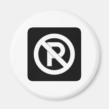 No Parking Sign Refrigerator Magnet