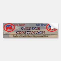 No Parties Bumper Sticker