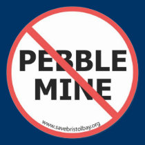 No Pebble Mine Sticker stickers