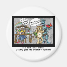 No Place Like Homaeopathy Funny Cartoon Gifts & Te Fridge Magnet