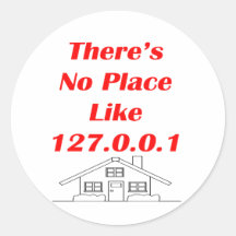 no place like home round stickers