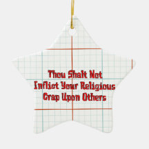 No Religious Crap Christmas Tree Ornament