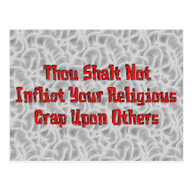 No Religious Crap Post Card
