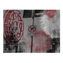 No Right Turn Sign Post Card
