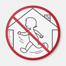No Running in the House! Fridge Magnet
