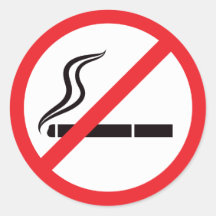 No smoking sign sticker