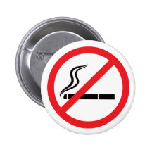 No smoking sign with black cigarette symbol button