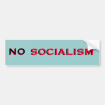 NO SOCIALISM BUMPER STICKER