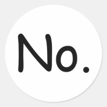 No. sticker