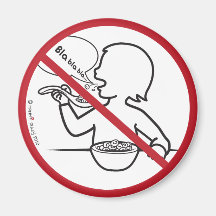 No Talking While Eating! Refrigerator Magnet