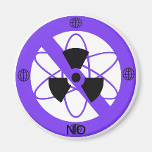 "NO TO NUCLEAR POWER"* FRIDGE MAGNET