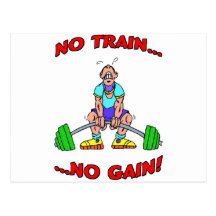 No Train No Gain! Postcards