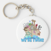 Noah's Ark We're Twins Keychain
