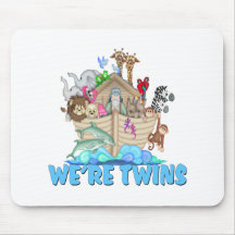 Noah's Ark We're Twins Mousemat