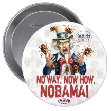 Nobama Politicks Suck Gear Pin