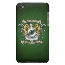 Noble by Choice Monogram Sword Crest Green Case Barely There iPod Cases
