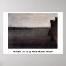 Nocturne In Grey By James Mcneill Whistler Posters