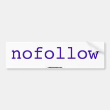 nofollow bumper sticker