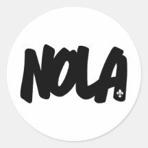 NOLA Letters Round Stickers