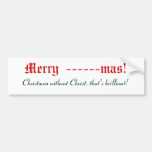 non religious christmas bumper stickers